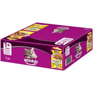 Whiskas Ragout Adult 1+ Geflügelauswahl in Gelee 80x85g