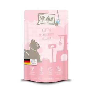 MjAMjAM – Quetschie – Kitten saftiges Hühnchen mit Lachsöl 12x125g