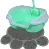 hanbby Katzenklo Matte Katzentoilette Offen Selbstreinigende Katzenstreu Katzentoilettenmatten Kätzchen Zubehör Katzenstreutablett klein Green
