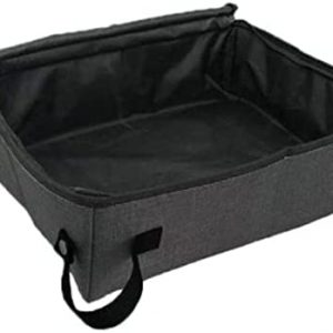 Katzentoilette, Tragbare Faltbare Katzentoilette, wasserdichte Katzentoiletten, Zusammenklappbare tragbare Katzentoilette, Leicht für Reisen, Outdoor, Park, Zuhause (Schwarz)