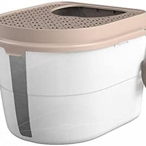 Katzentoilette mit Schaufel, Katzentoilette, 54,3 x 43 x 38,3 cm Haustier-Katzentoilette (Farbe: A)