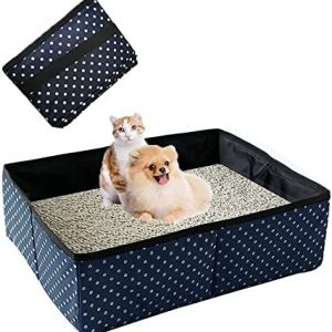 BDDE Tragbare Katzentoilette,Faltbare Katzentoilette,wasserdichte Katzentoilette,Katzentoilette für Park Indoor Outdoor Reise Camping Heimgebrauch,Leicht zu Reinigen,Tragen und Speichern
