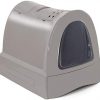 PETGARD Katzentoilette Haubentoilette mit Schublade Tragegriff Staufach Kohlefilter braun