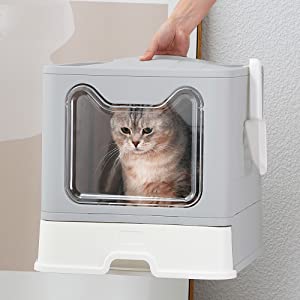 top entry cat litter box