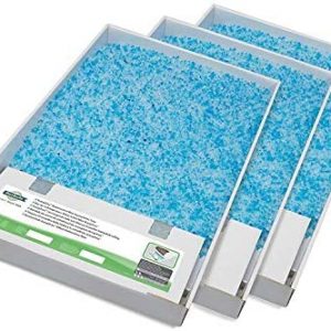 PetSafe ScoopFree Ersatzschale mit Silikat-Katzenstreu Blau, für selbstreinigende Katzentoilette PetSafe ScoopFree, 3er-Pack