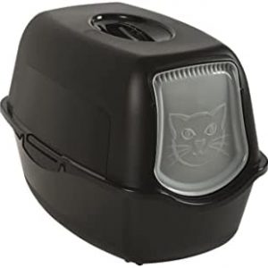 Rotho MyPet Eco Bailey Katzentoilette mit Deckel und Aktivkohlefilter, Kunststoff (PP recycelt), (56.0 x 40.0 x 39.0 cm)