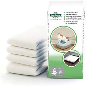 PetSafe Urinaufsaugende Pee Pads für Katzen und Kätzchen, Als Ergänzung zum PetSafe Premium Silikat-Katzenstreu, 4-er Pack