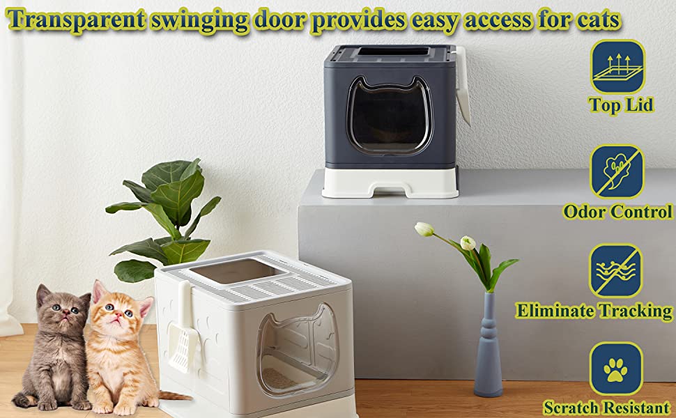 Katzentoilette mit Deckel Filter