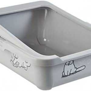 Simon's Cat, Katzentoilette mit Rand L: 43 cm B: 32 cm H: 16 cm grau