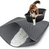 Unizoo Katzenstreu Katzenklo Matte Katzenstreumatte Katzentoilette Katzenmatte Streumatte Katzenklomatten Katzenklomatte Kratzbaum groß, 30x30 cm, Grau