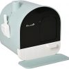 PawHut Katzentoilette Toilette mit Haube für Katzen bis 5 kg Katzenklo mit Deckel Katzenstreu Matte Kunststoff Grün 43 x 44 x 47 cm