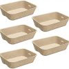 Navaris Katzentoilette Katzenklo ohne Deckel - 5X Katzen Toilette Box Schale aus Papier - offenes Klo mit Rand - auslaufsicher kompostierbar