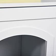 Katzentoilette Holz Katzenklo Katzenhaus Katzenschrank für Katzenbett mit magnetischer Tür