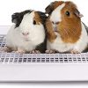 Oncpcare Meerschweinchen Katzentoilette mit Rost, Kleintier Katzentoilette für Käfig, Hase Toilette Töpfchentrainer für Frettchen Chinchilla Ratte