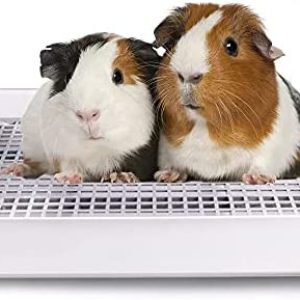 Oncpcare Meerschweinchen Katzentoilette mit Rost, Kleintier Katzentoilette für Käfig, Hase Toilette Töpfchentrainer für Frettchen Chinchilla Ratte