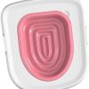 SM SunniMix Katzentoiletten-Trainingsset, Kätzchen-Haustiertoiletten-Trainingssystem, Katzentoilette, Kitty-Urinalsitz, Toilettentrainer mit praktischer Nut, ROSA