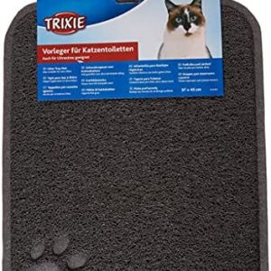 Trixie 40381 Vorleger für Katzentoiletten, PVC, 37 × 45 cm, anthrazit