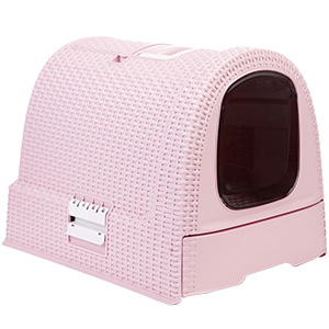 curver katzentoilette rattan style rosa