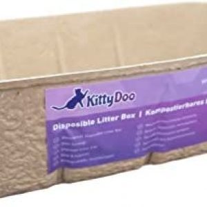 KittyDoo Katzenklo, Praktische und Zuverlässige Katzentoilette aus Karton - Kratzfest, Wasserdicht, Hygienisch, Geruchsarm, Atmungsaktiv, Recyclebar - (1er-Pack)