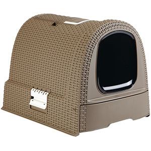 curver katzentoilette rattan style mokka