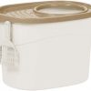 Iris Ohyama, Katzentoilette hop in / Katzenklo oben einstieg mit Löchern im Deckel, keine Verbreitung von Geruch und Streu, Schaufel inkl. für Katze - Top Entry Cat Litter Box TECL-20, WeiÃŸ
