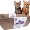 KittyDoo Katzenklo, Praktische und Zuverlässige Katzentoilette aus Karton - Kratzfest, Wasserdicht, Hygienisch, Geruchsarm, Atmungsaktiv, Recyclebar - (3er-Pack)