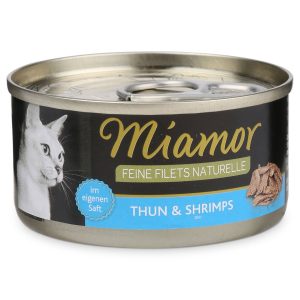 Miamor Feine Filets Naturelle Thunfisch und Shrimps 48x80g