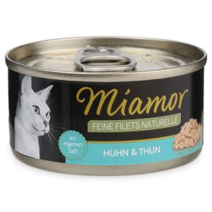 Miamor Feine Filets Naturelle Huhn und Thunfisch 80g Dose 48x80g