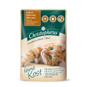 Christopherus Katze Adult Kalb und Huhn mit Aloe Vera 12x85g