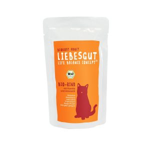 Liebesgut Biokost Adult Katze mit Rind, Karotten und Amaranth 12x100g