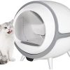 AMAZOM Automatische Selbstreinigende Katzentoilette Vollständig Geschlossener Elektrischer Reiniger Intelligente Katzentoilette Mit Deodorant Für Katzengewicht Und Reinigung
