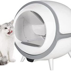 AMAZOM Automatische Selbstreinigende Katzentoilette Vollständig Geschlossener Elektrischer Reiniger Intelligente Katzentoilette Mit Deodorant Für Katzengewicht Und Reinigung