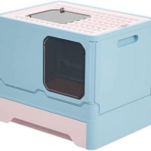 Baoblaze Faltbare Katzentoilette, spritzwassergeschützt, leicht zu reinigen, geschlossener großer Raum mit Schaufel, tragbare Schublade, Typ