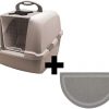 Catit Jumbo-Katzentoilette mit Dach 57x43x47 (Katzentoilette + Vorlegematte)