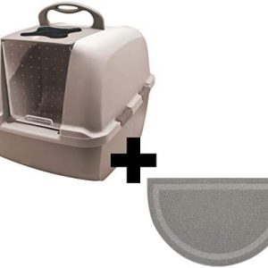 Catit Jumbo-Katzentoilette mit Dach 57x43x47 (Katzentoilette + Vorlegematte)