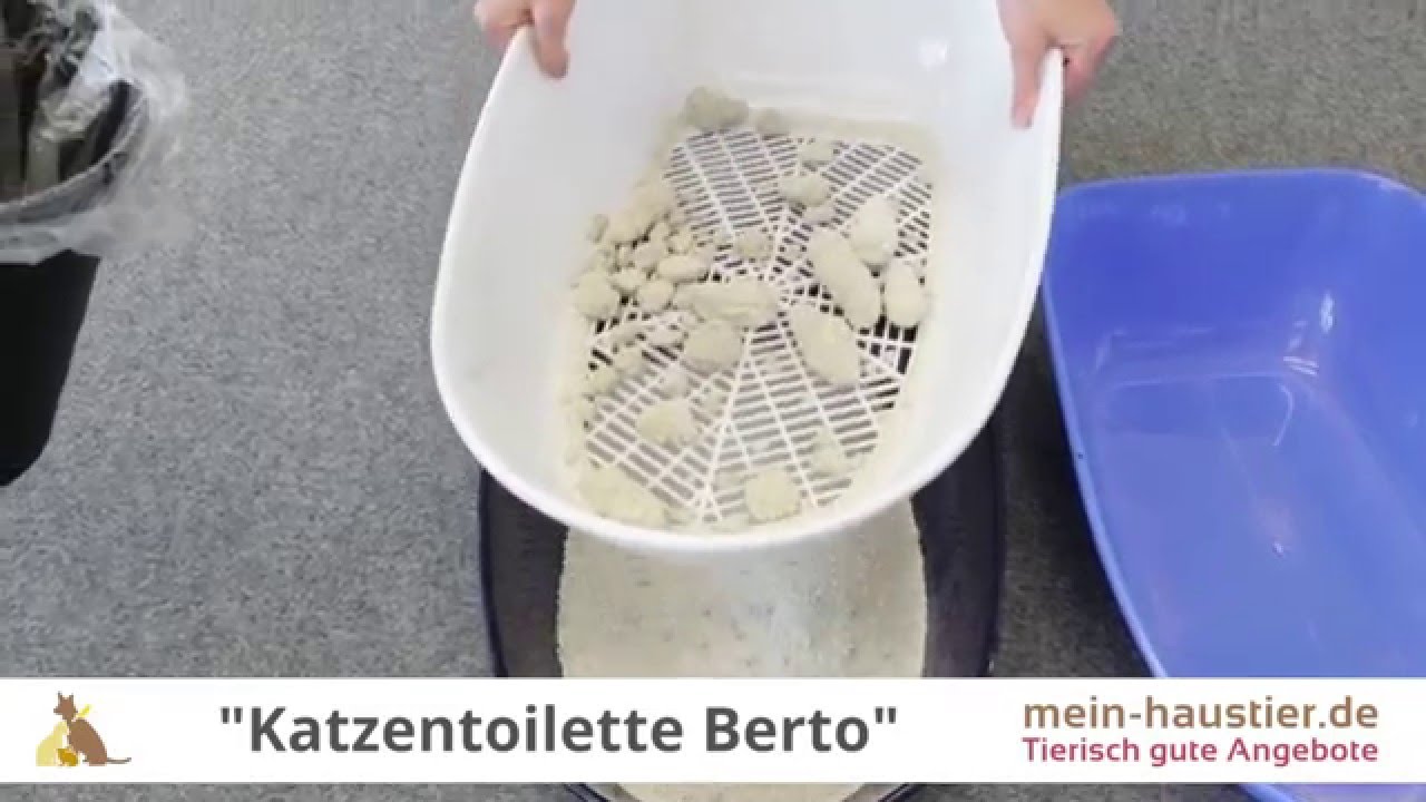 Das perfekte Katzenklo: Katzentoilette Berto mit Sieb