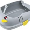 Einfach zu reinigende Katzentoilette mit Schaufel für Hunde und Katzen, abnehmbares Design, halb geschlossene Haustier-Klo, geeignet für 2,5 - 7,5 kg Haustier-Katzen und Hunde-Klo für große Katzen