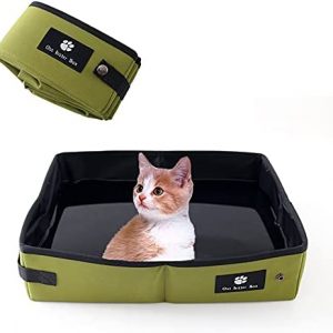 Faltbar Katzen Katzenklo, Faltbare Leichte Katzentoilette, Tragbare Haustier Katzentoilette, Katzentoilette Faltbar Wasserdicht, für Indoor Outdoor Reise Verwenden Camping Heimgebrauch