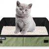 Faltbare Katzentoilette, Katzen Katzenklo, Große Katzentoilette, Faltbare Tragbare Katzentoilette, Kitty Katzenklo, für Reisen im Freien mit Haustieren
