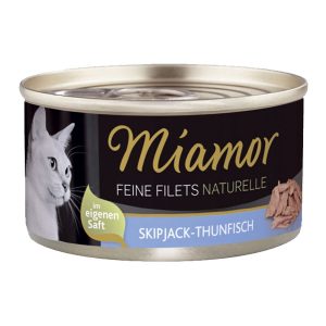 Miamor Feine Filets Naturelle Skipjack und Thunfisch 80g Dose 24x80g