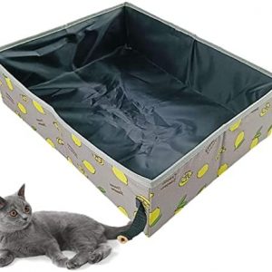 GIMOCOOL Tragbare Katzentoilette | Katzenklo mit Rahmen - Zusammenklappbar und verstaubar für Reisen mit Kitties Toilet Large Space Pet Toilet