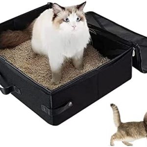 GRGE wasserdichte Katzentoiletten, Katzenklo Faltbar, Tragbare Für Katzentoilette, Katzentoilette Haustiere, Für Camping Reisen Den Heimgebrauch Im Freien