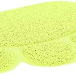 Gedourain Katzentoiletten-Auffangmatte, PVC-Toilettenunterlage für Katzentoilette für kleine und mittlere Haustiere für Katzentoilette(Green)