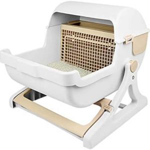 HJXX Katzenklo Kreative halbgeschlossene Katzentoilette Persönlichkeit Große Katzentoilette Startseite Outdoor Katzentoilette Heimtierbedarf Cat Litter Box