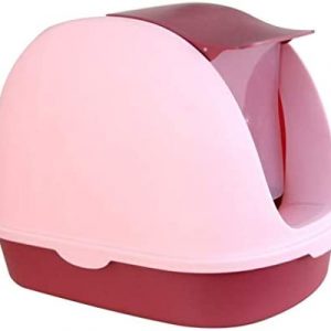 Hochwertige Haustiertoilette, vollständig geschlossene Katzentoilette, spritzwassergeschützte Katzentoilette, große Kapazität, mit Deckel, Katzensandschüssel, Katzenzubehör, Katzentoilette (Color : P