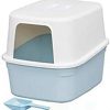 Jlxl Katze Katzenklo Schrank, 38 X 48 X 38 cm, Vollständig Geschlossen Und Sauber Selbstreinigung Katzentoilette, Desodorierung, Katzenstreutablett (Color : Blue)