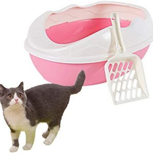 Katzenklo Katzentoilette Katzentoilette Eckstreu Tablett Cat Katzentoilette Selbstreinigende Katzentoilette Kätzchenstreutablett Kätzchen Zubehör pink