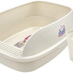 Katzentoilette Groß mit Extra Hohem Rand, Große Katzen katzentoilette mit Schaufel, 3 Größen