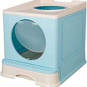 Katzentoilette Haustier-Toiletten-Bett-Bett-Big-Space-Anti-Spritzen-Katzen-Wurf-Kasten-Falzkatze Toilette Tablett Schubladenart Große Katze Mist Waschbecken Haustiere saubere Vorräte Haustierzubehör
