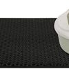 Katzentoilette, Katzentoilette Matte, wasserdichtes Doppelschicht-Design, Waben-Design Katzentoilette, 30 x 30 cm (Schwarz)